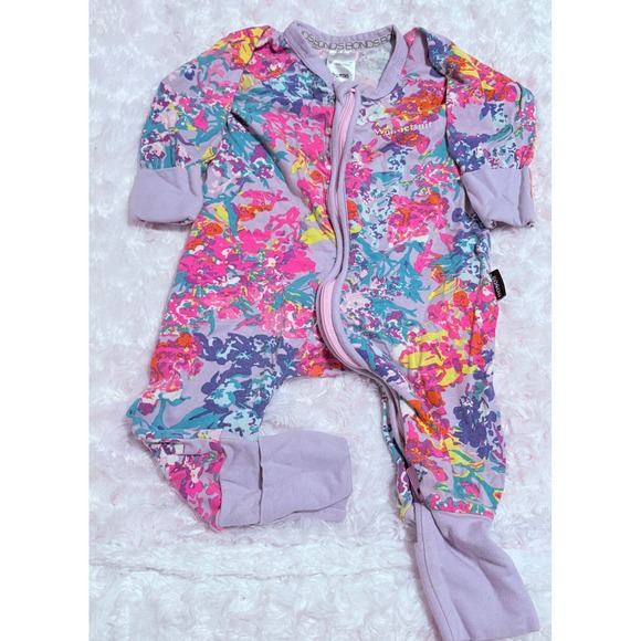 Bonds Other - Bonds Wondersuit Baby Girls 0-3 Months Floral Zip Sleepsuit Romper lilac blooms